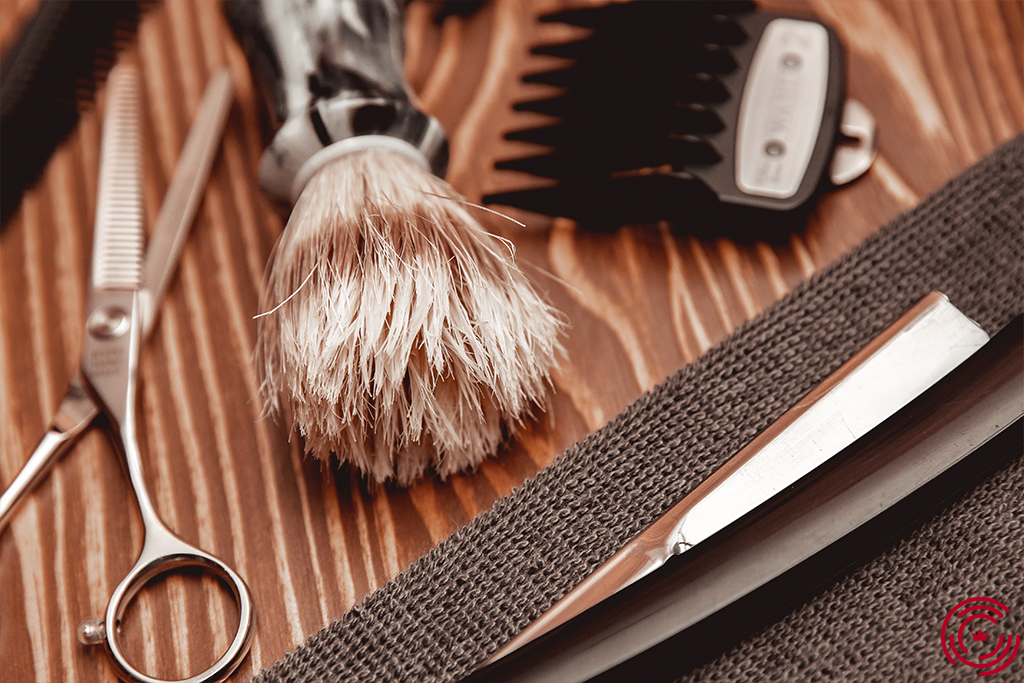 The tools a barber uses in a barbershop