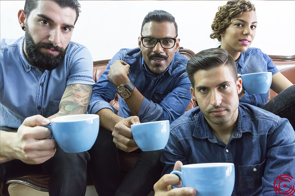 Group of man barber shop